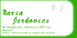 maria jerkovics business card